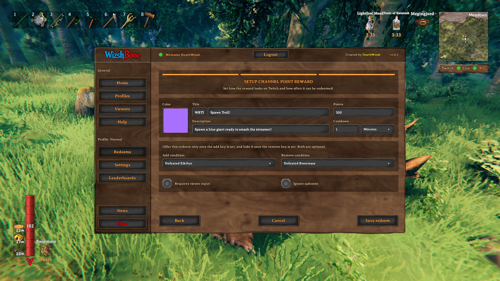 Redeem create step 3